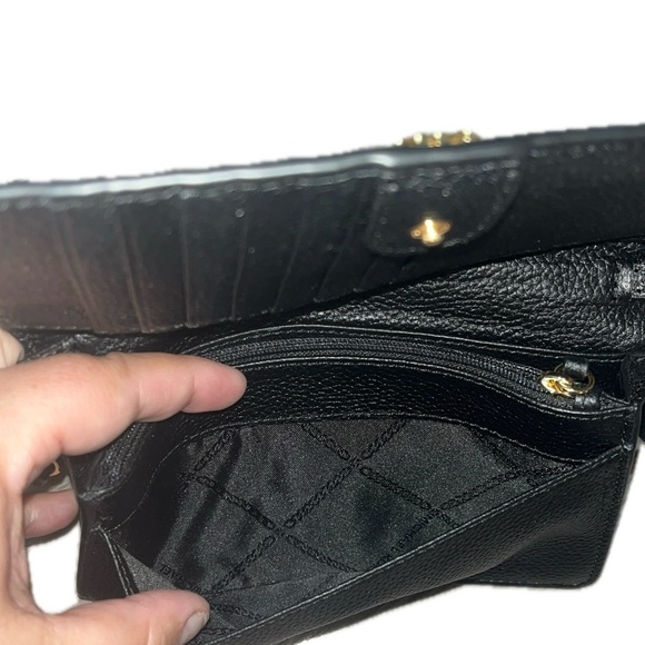 Michael Kors Black Crossbody Bag with Gold Accents - Picture 9 of 12